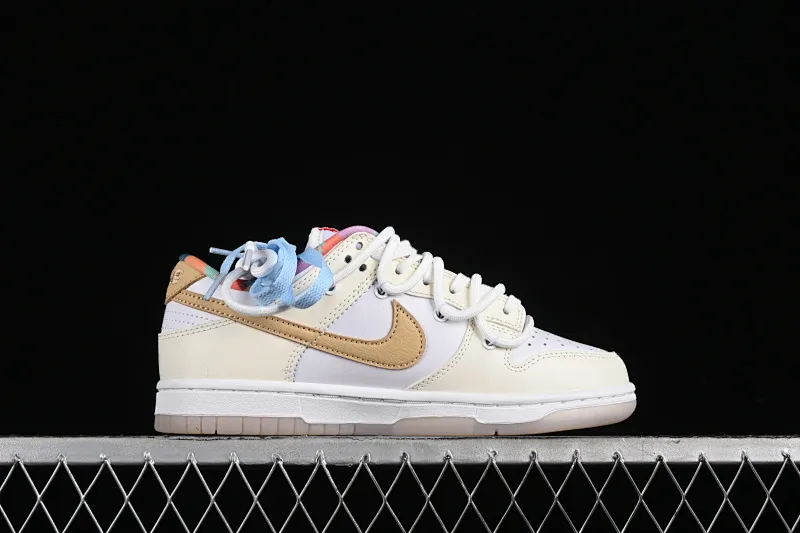 All categories Nk SB Dunk series Nk SB Dunk Low low-top sneakers Nk Dunk Low Cake Bear Jiuqi white and yellow low-top casual sneakers FN8913-141